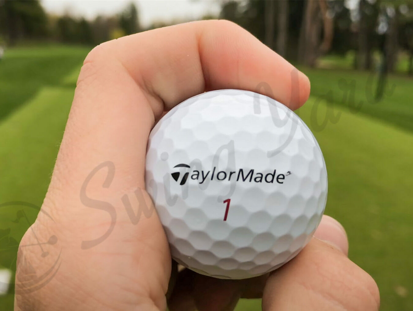 Me showing a frontview of my TaylorMade TP5X for testing