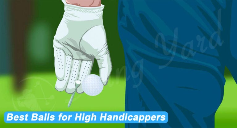 Golfer using a high handicap ball