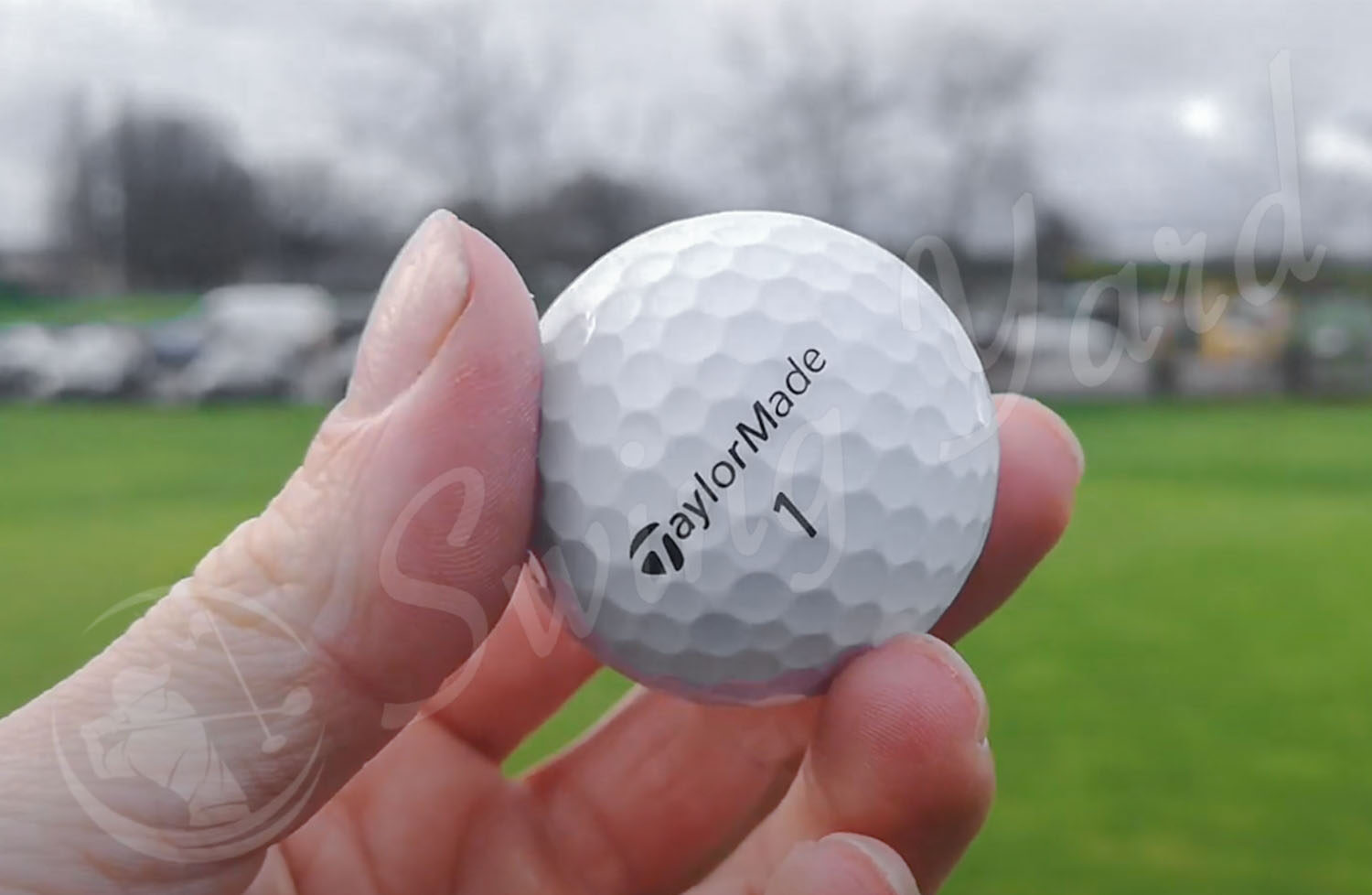 A number 1 TaylorMade Soft Response ball for testing