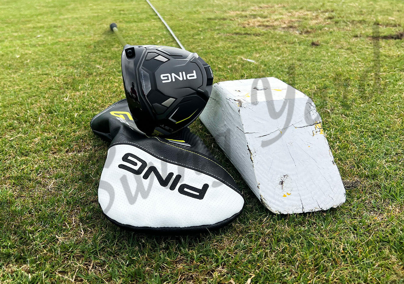 My new Ping G430 LST Driver with headcover at the golf course