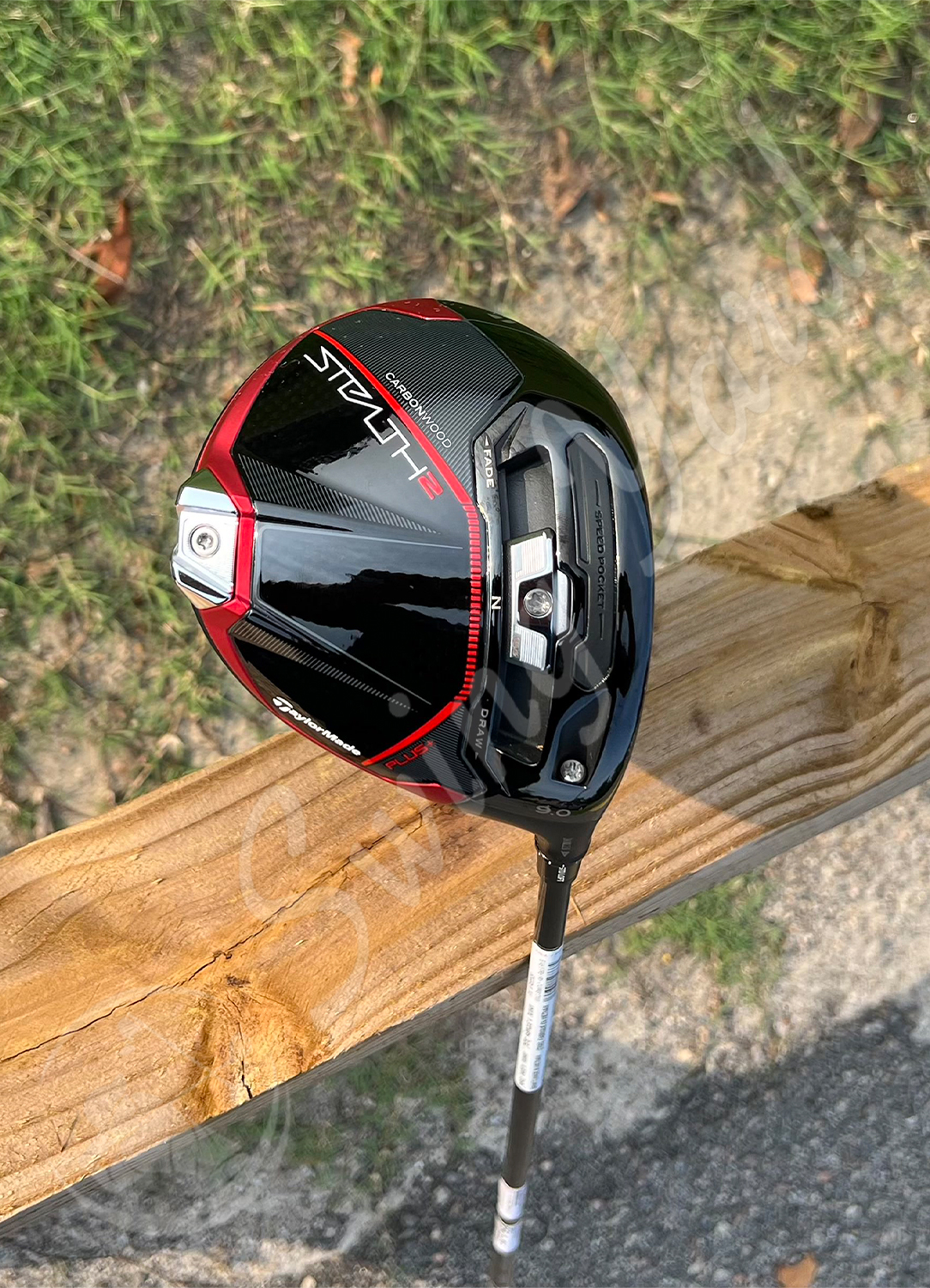 A new TaylorMade Stealth 2 Plus driver for testing at the golf course