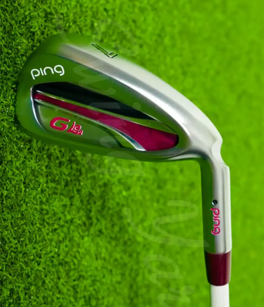 A number 7 Ping GLe2 iron in the grass