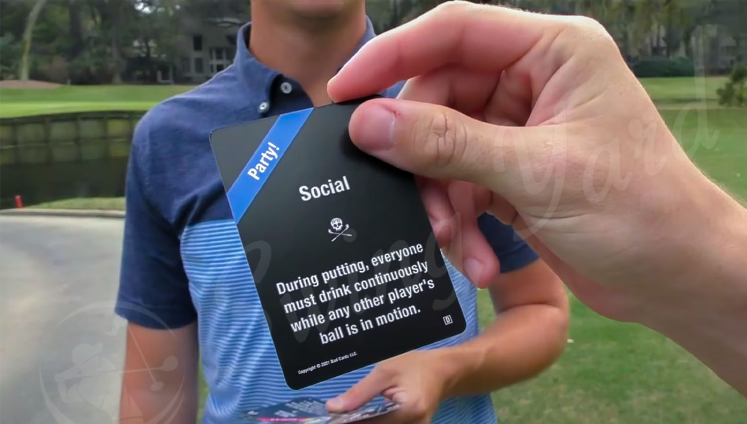 I got a blue Bad Cards fore good golfers in my friend's hand