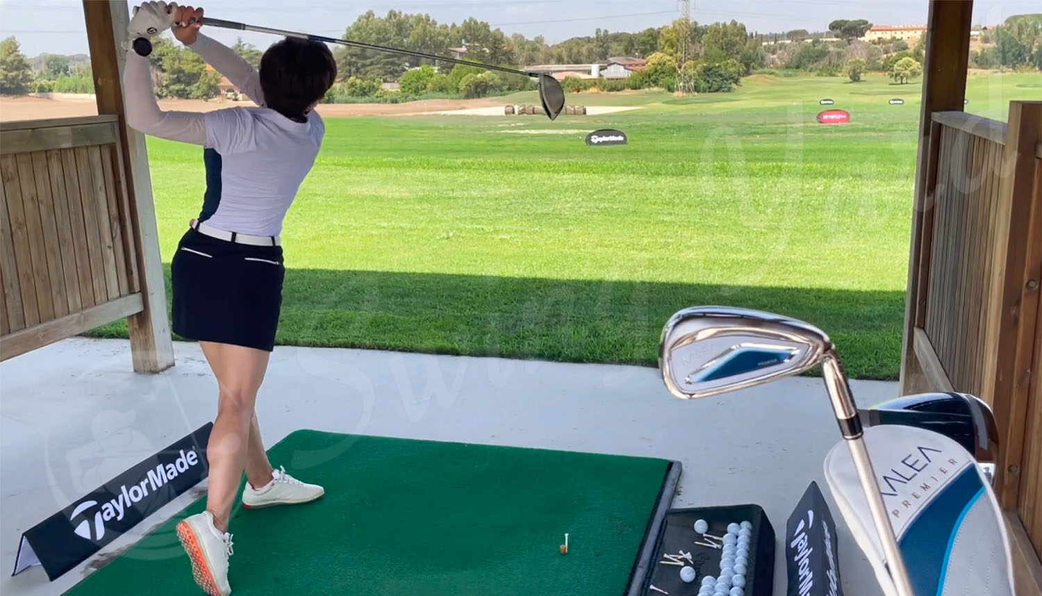 Me swinging the TaylorMade Kalea Premier at the golf course