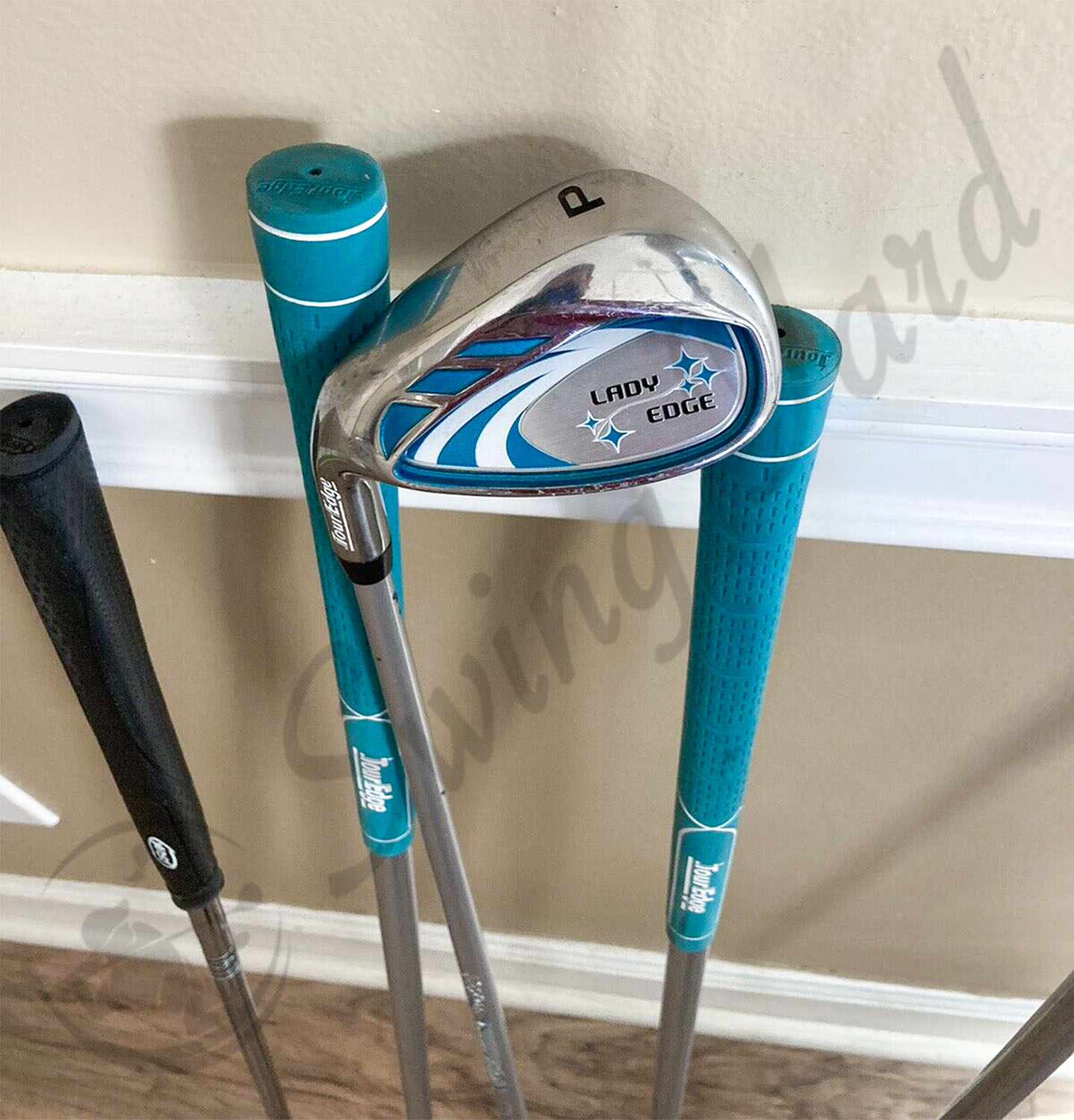 The pitching wedge of Tour Edge Lady Edge in the living room