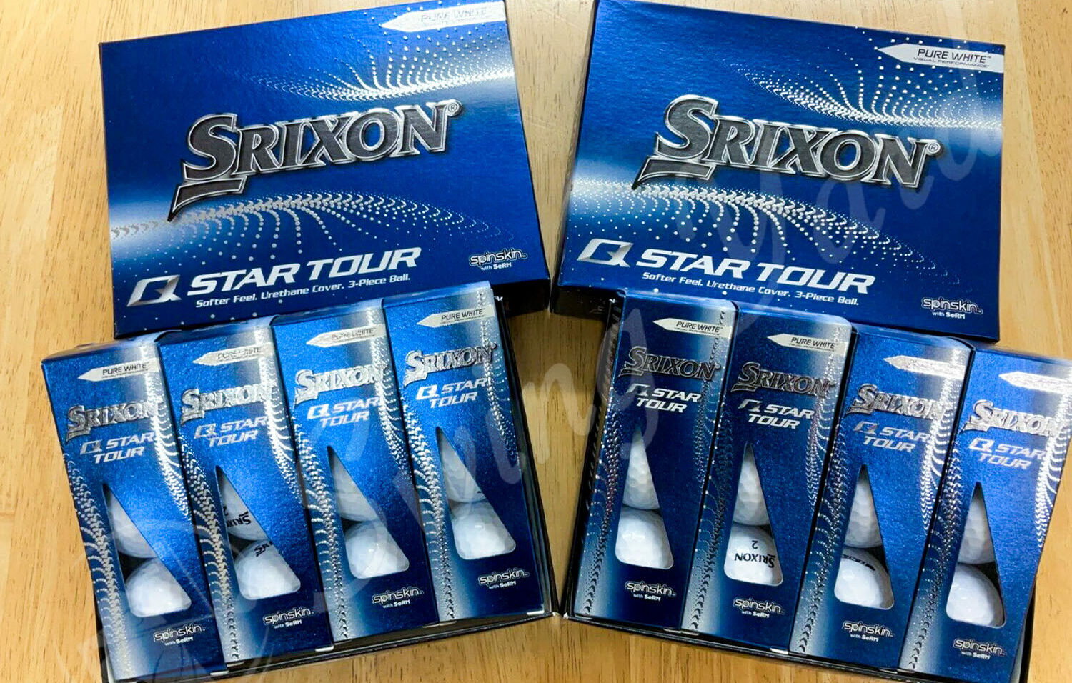 The Srixon Q-Star Tour boxes in the living room