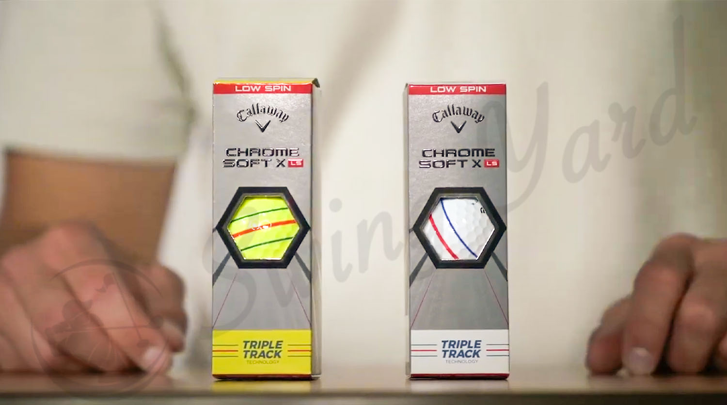 The Callaway Chrome Soft X LS yellow & white single pack