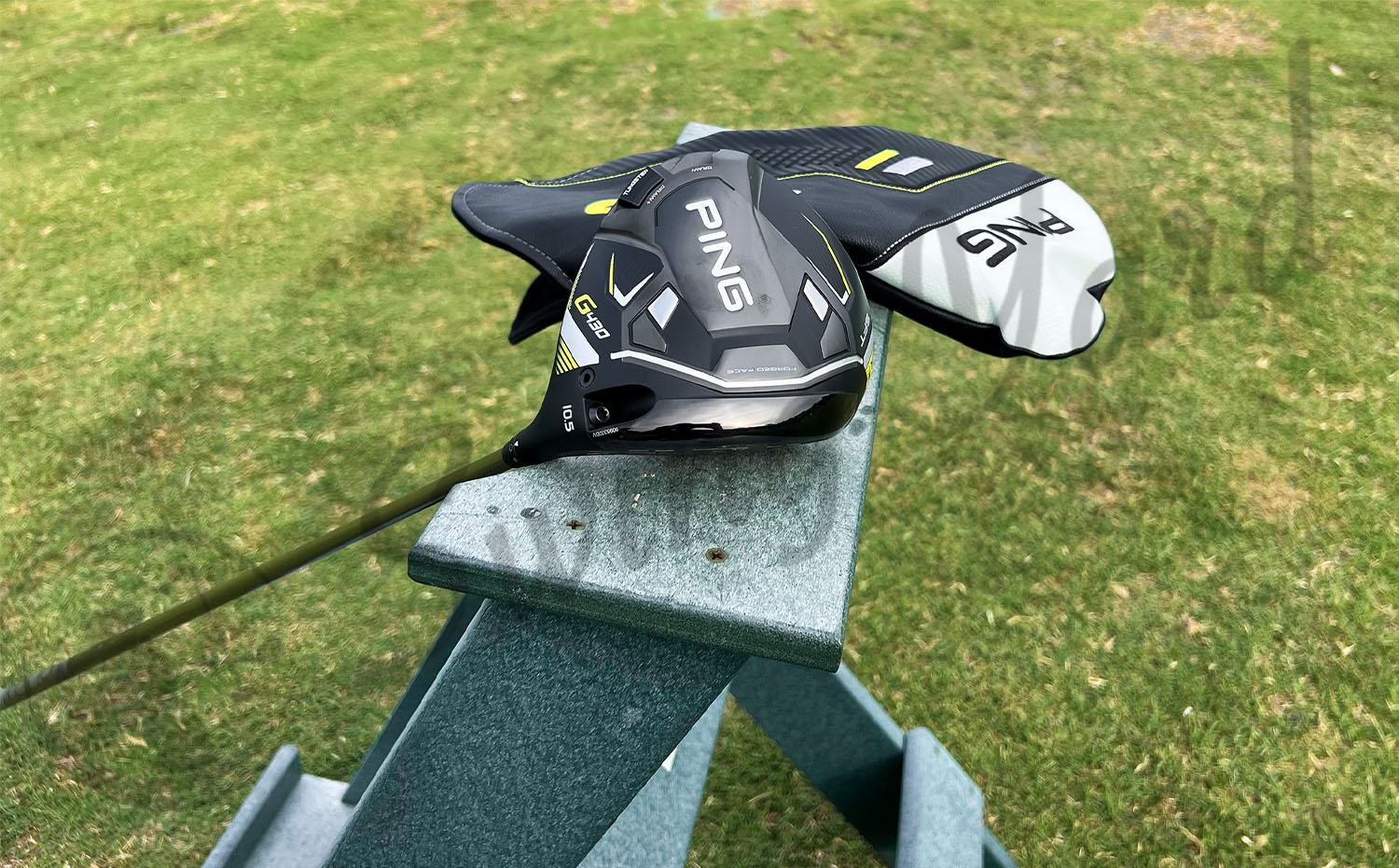 A 10.5 Ping G430 SFT Driver on the chair with headcover