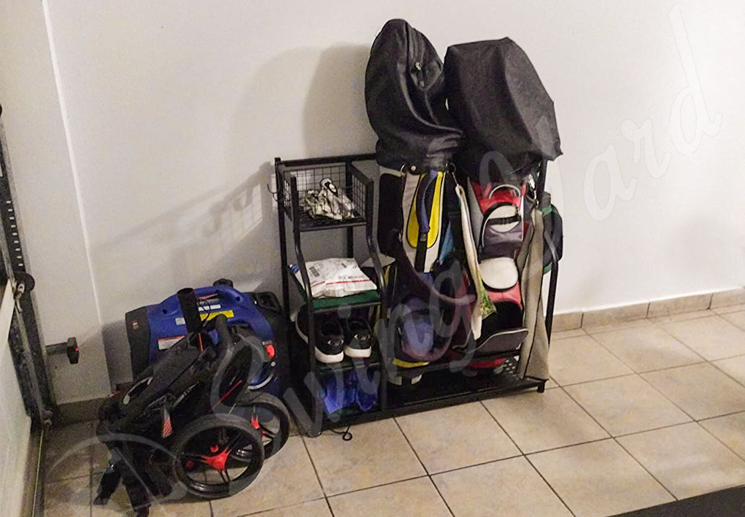 PLKOW large golf bag rack storage in the garage
