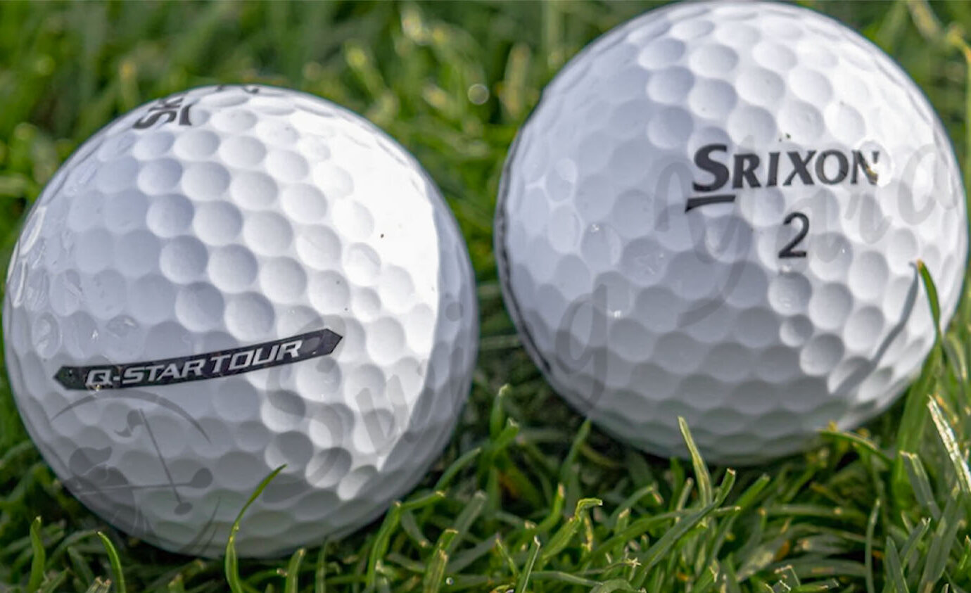 Srixon Q-Star Tour golf balls in the grass at the course