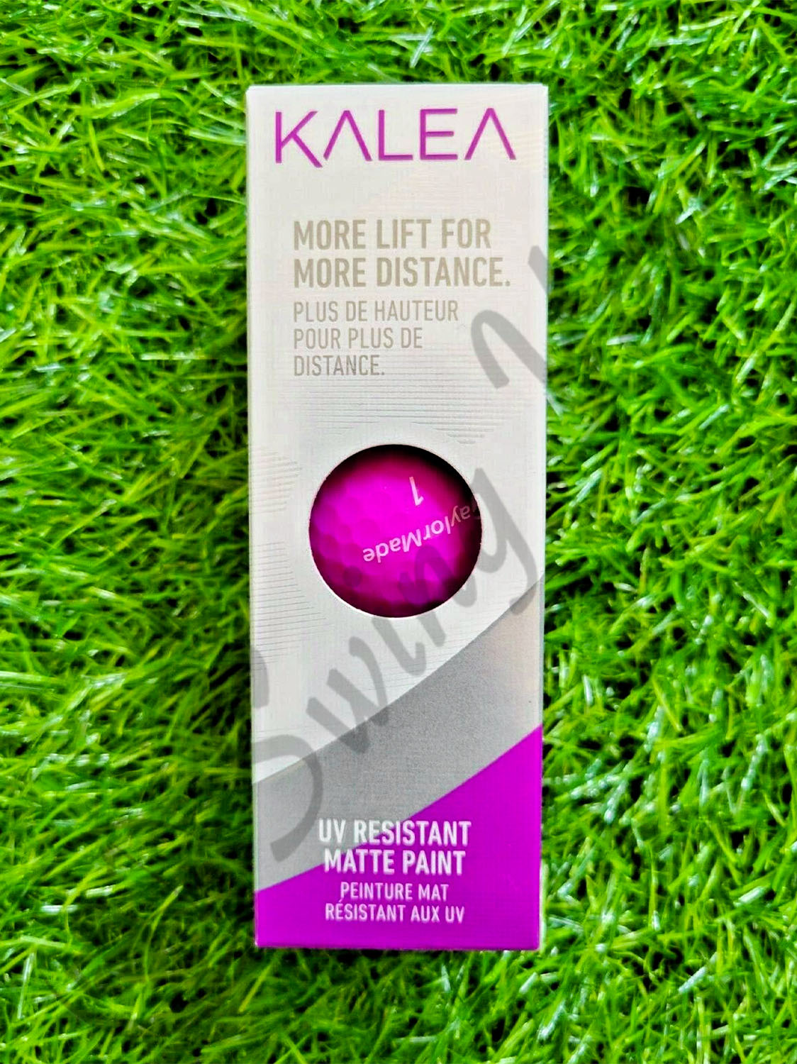 A frontside of TaylorMade Kalea single pack in the grass