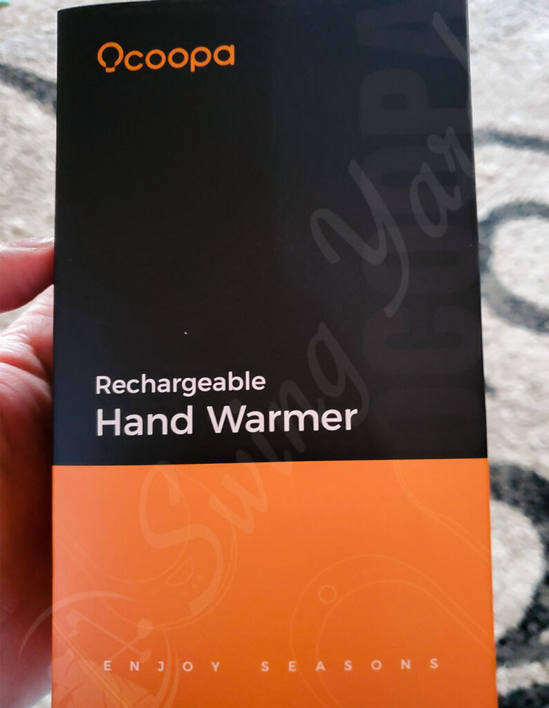 A OCOOPA Rechargeable hand warmer box in the living room