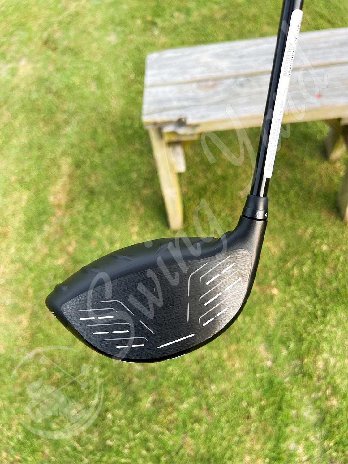A view of Ping G430 max driver face at the golf course