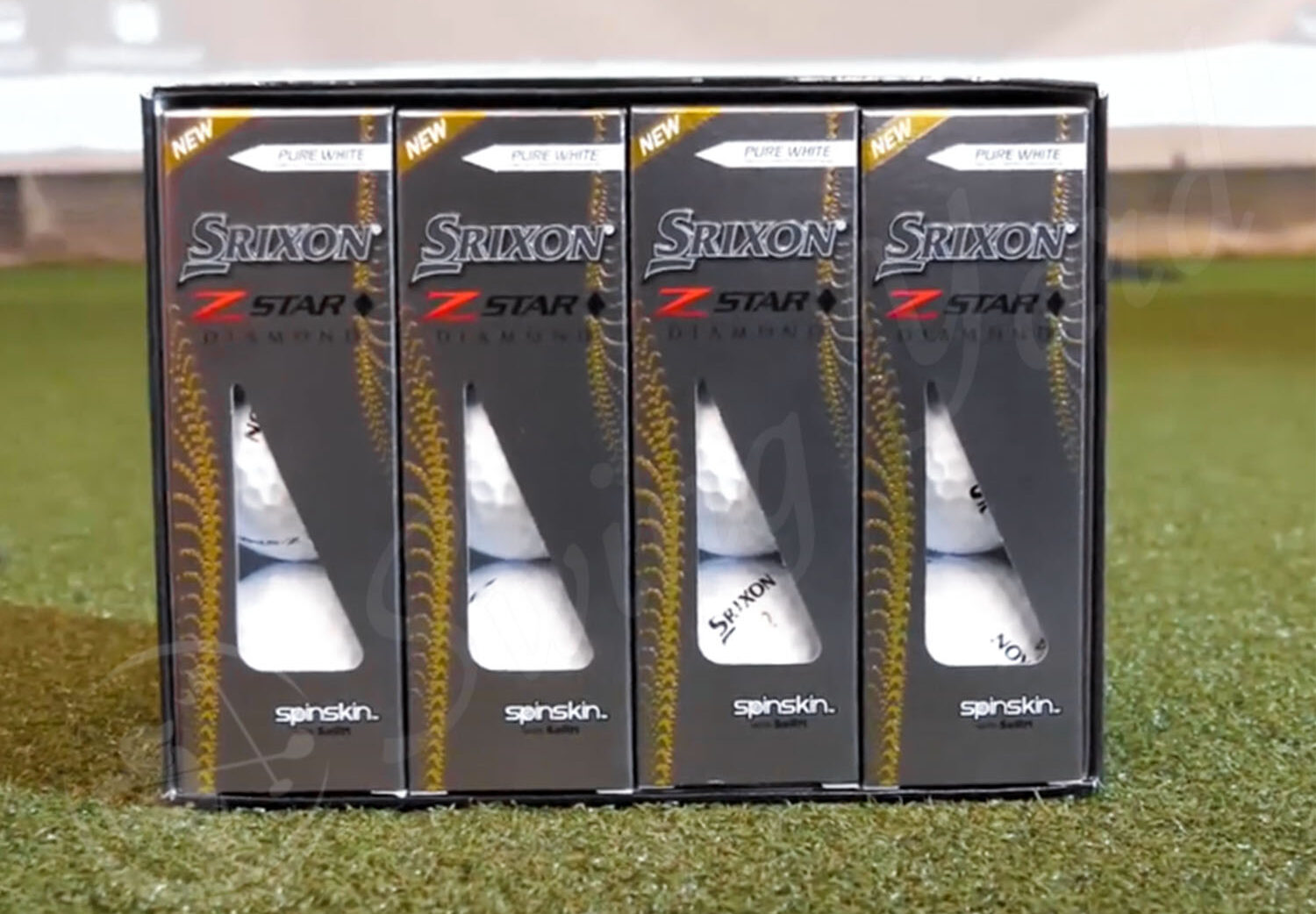 The new Srixon Z-Star box in the golf simulation room