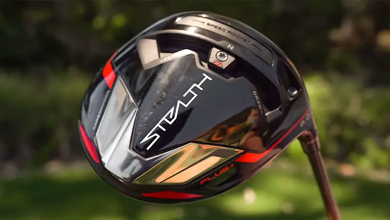 Real life photo of the sliding track weight on the Stealth Driver Plus