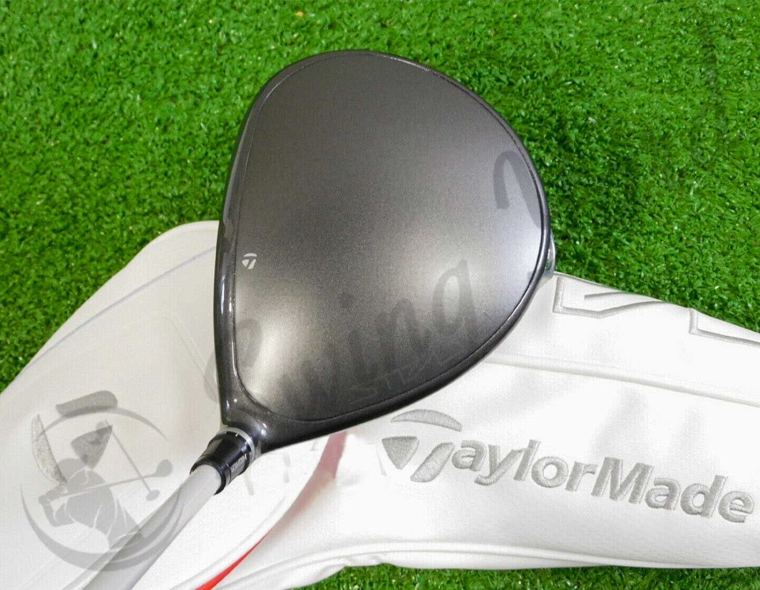 The club head of TaylorMade Stealth HD driver at the golf course