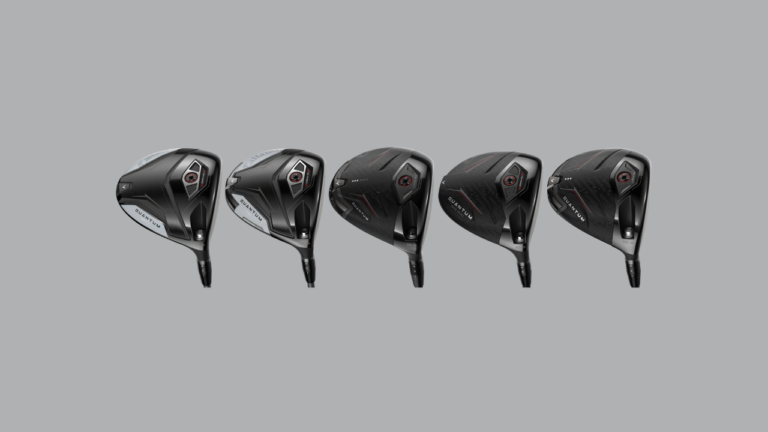 An image containing all the driver heads from the Callaway Quantum Driver Series