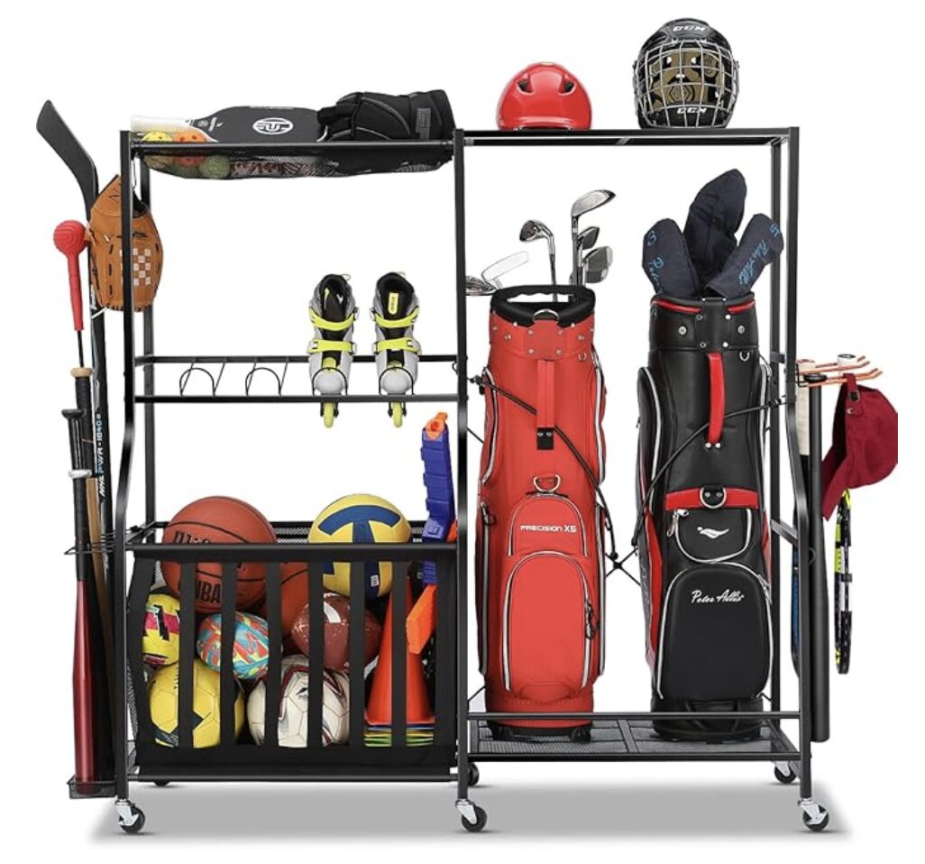 SafeRacks Large Golf Equipment Organizer Rack