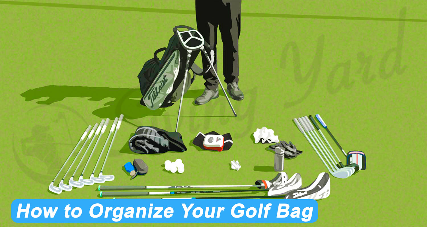 A guy about to organize his golf bag