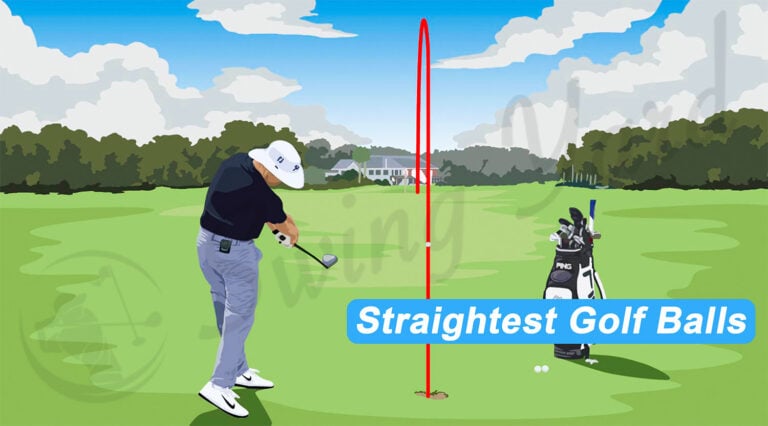 A guy hitting one of the straightest flying golf balls