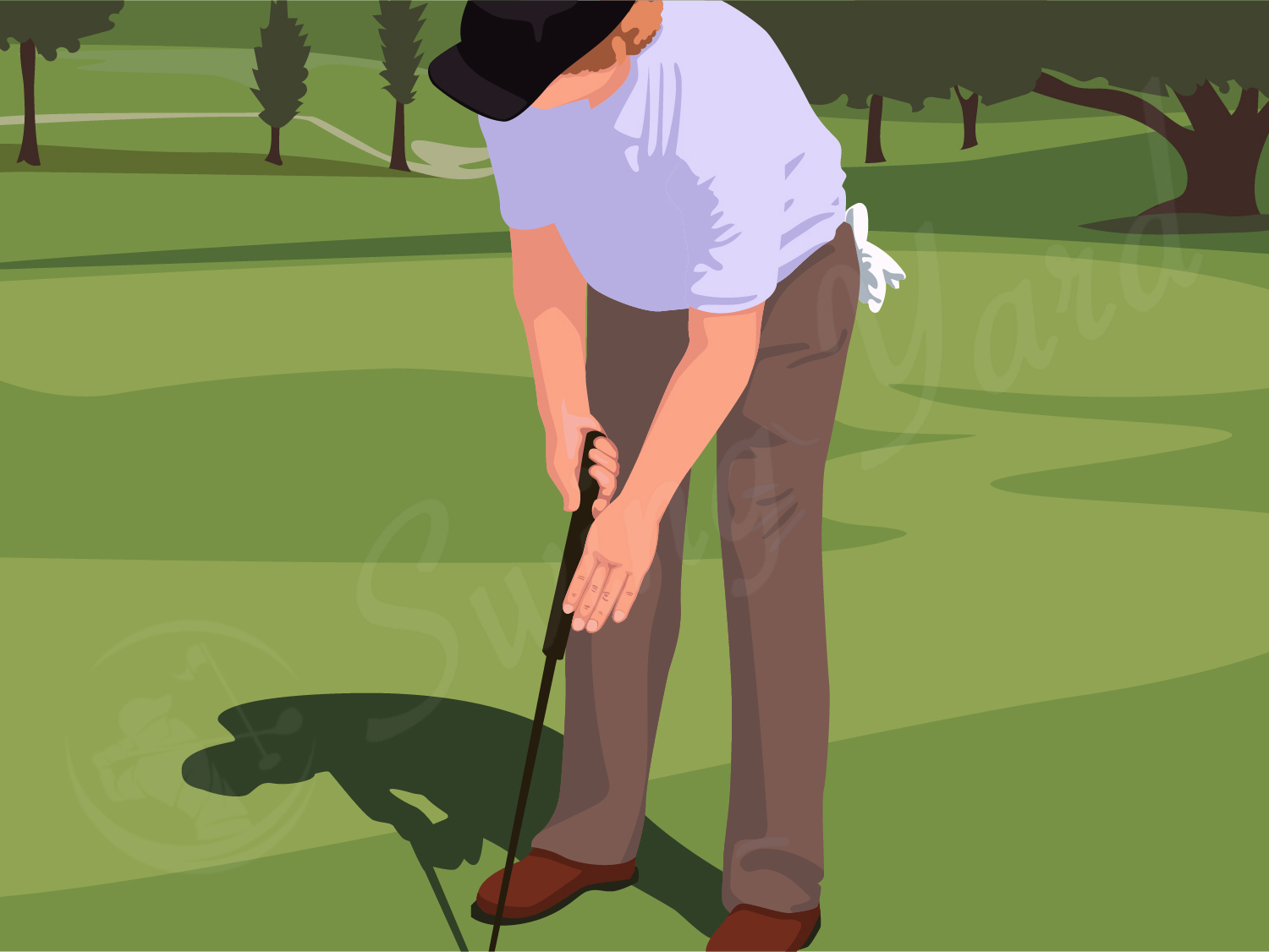 Left handed claw putting grip