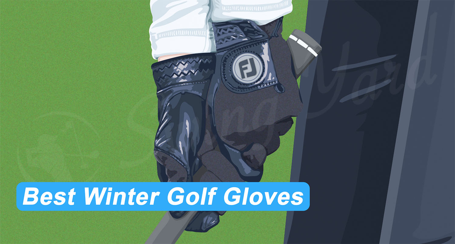 Close up of the best winter golf gloves