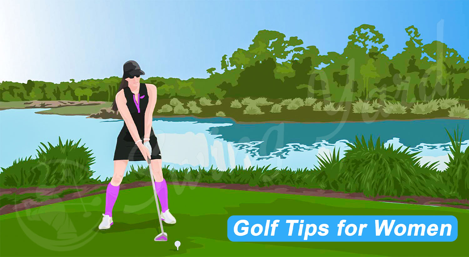A golfer using golf tips for women