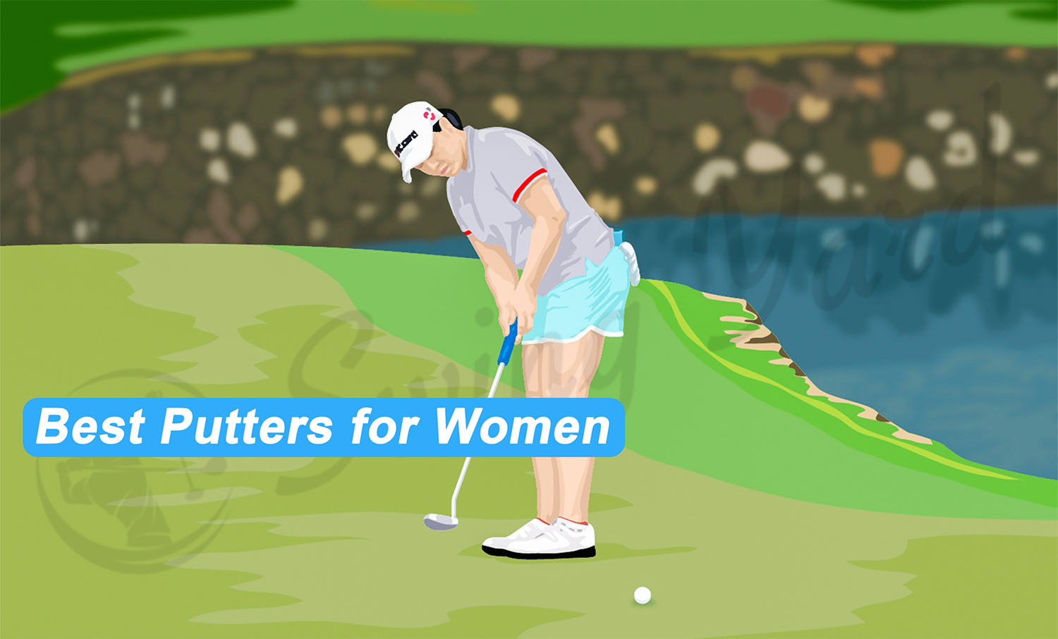A golfer hitting one of the best putters for women
