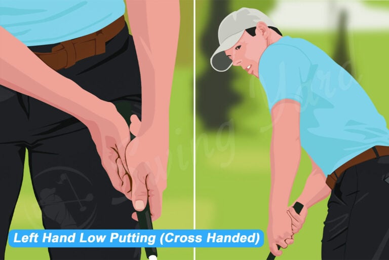 Example of left hand low putting grip