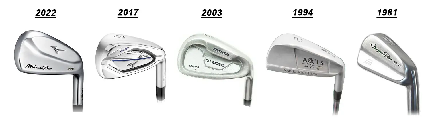 Mizuno mp hot sale range history