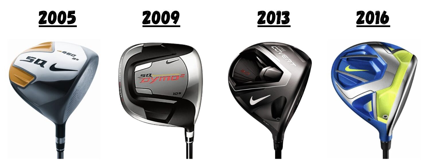 images of nike golf drivers over the years