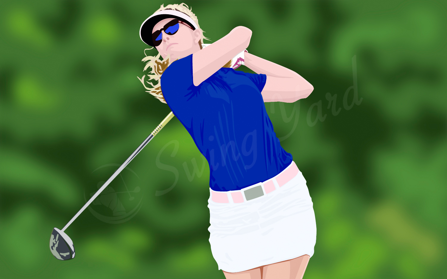 Swinging one of the best women golf drivers
