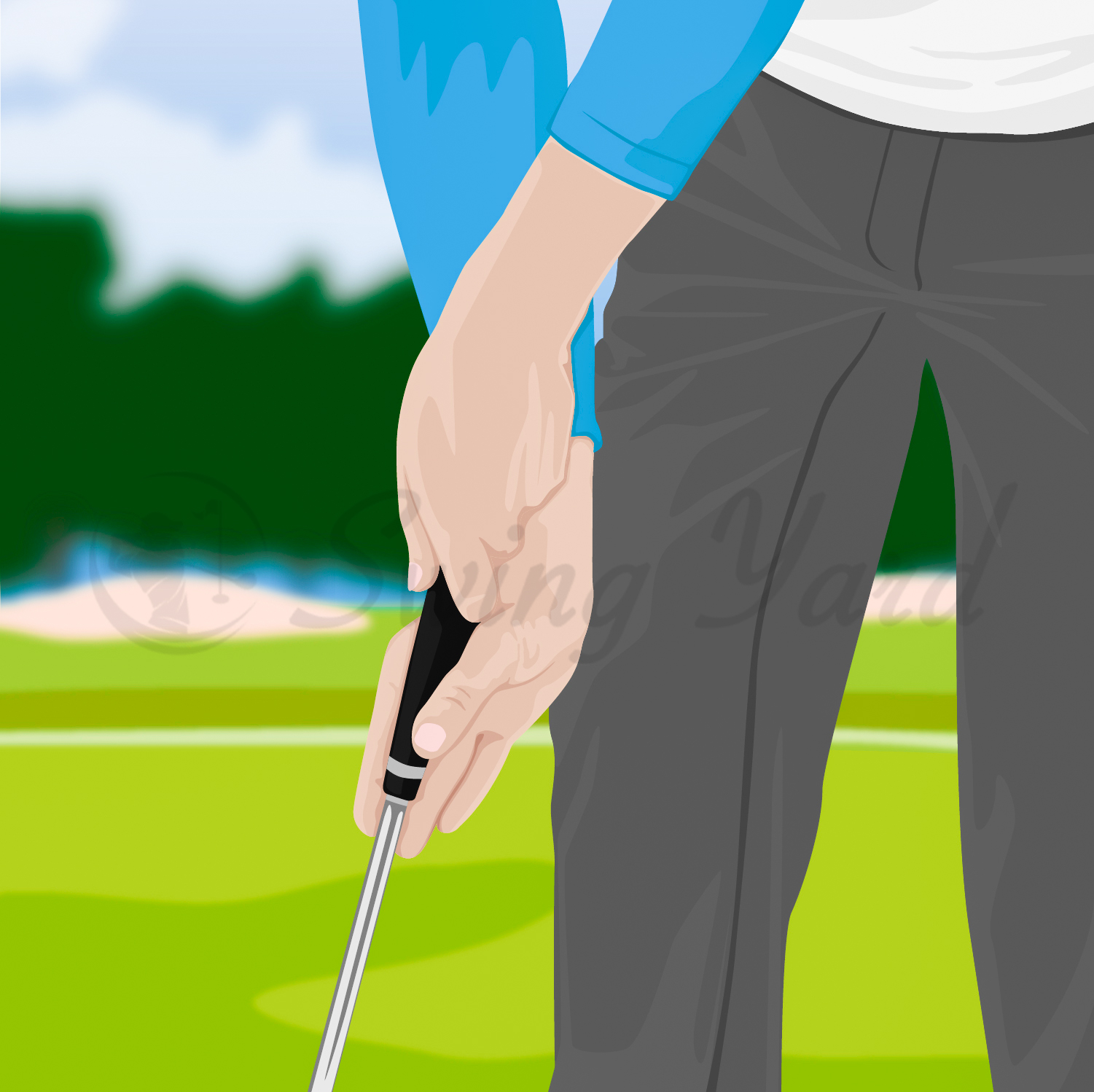 Side view of the pencil putting grip