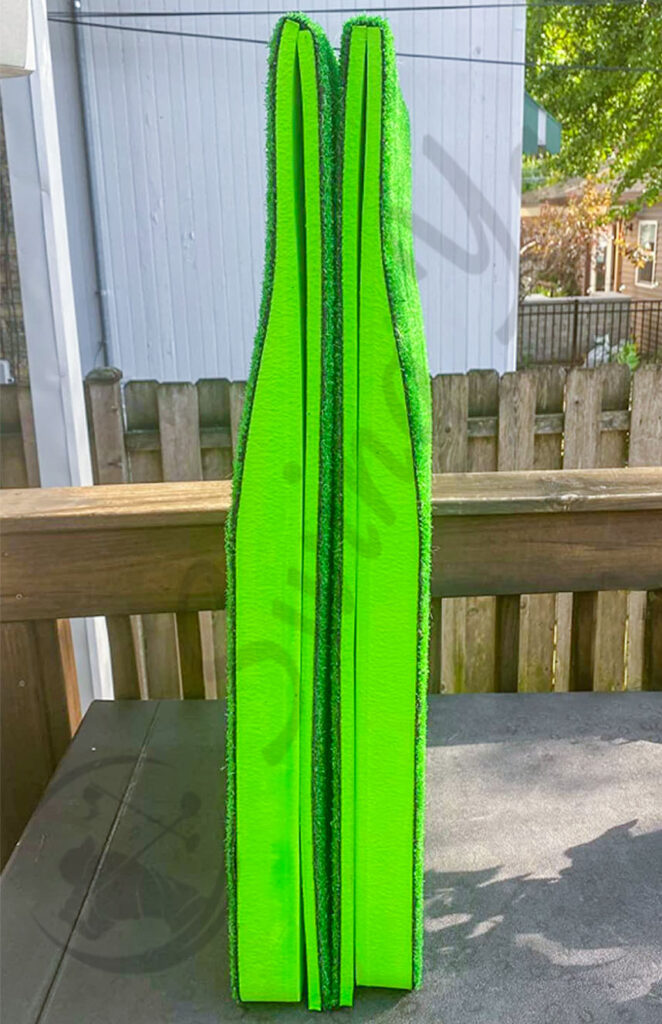 The Battle Putt game folded up for storage