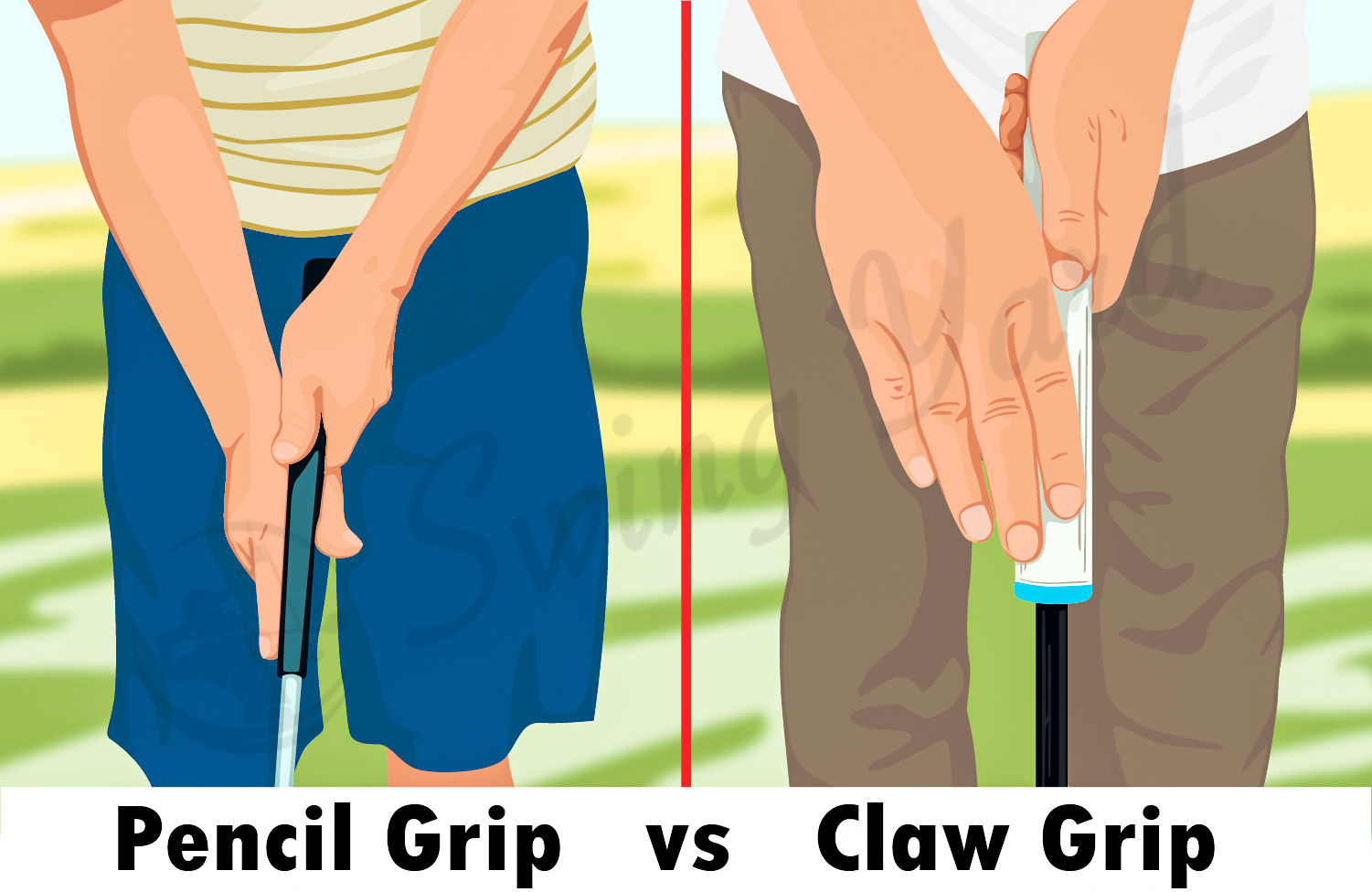 Pencil putter grip vs claw grip