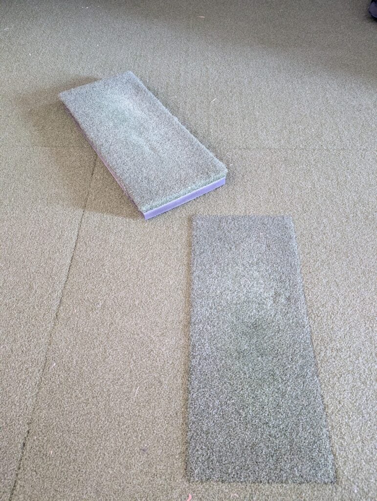 An image of my sigpro softy hitting strip next to another hitting strip