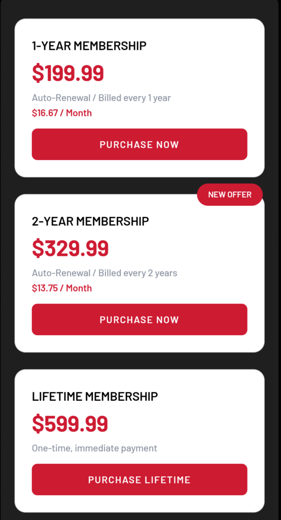 Rapsodo launch monitor membership subscription prices