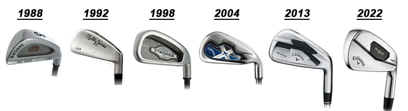 Callaway Irons by year graphic