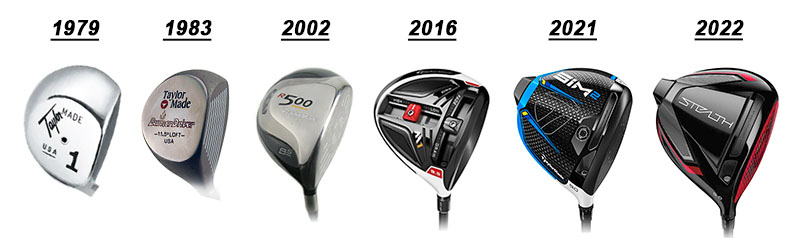TaylorMade drivers by year