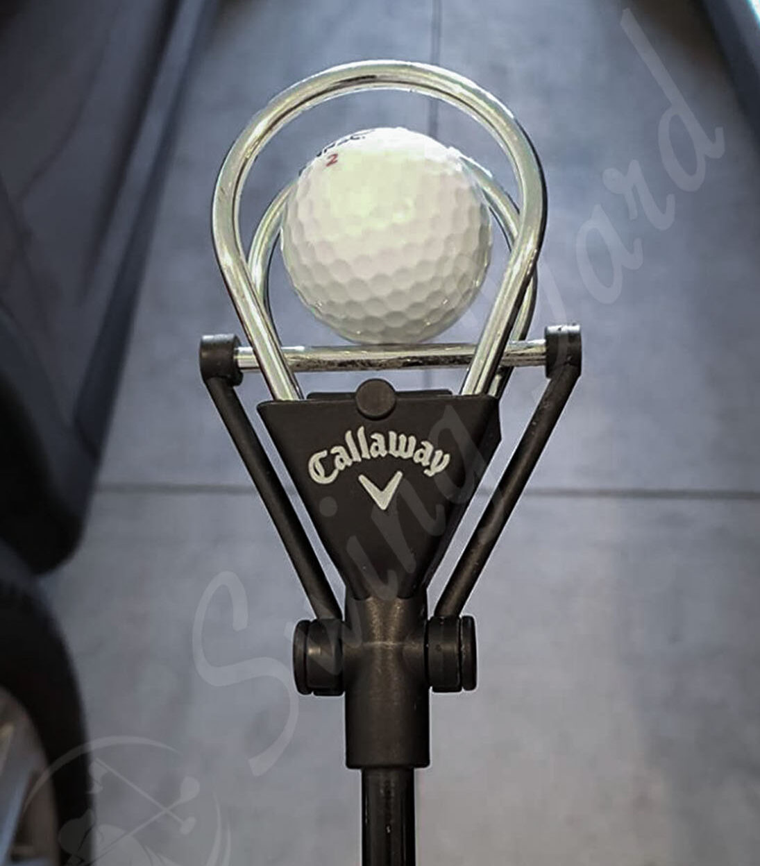 The Callaway 15th Club Golf Ball Retriever for testing in my garage