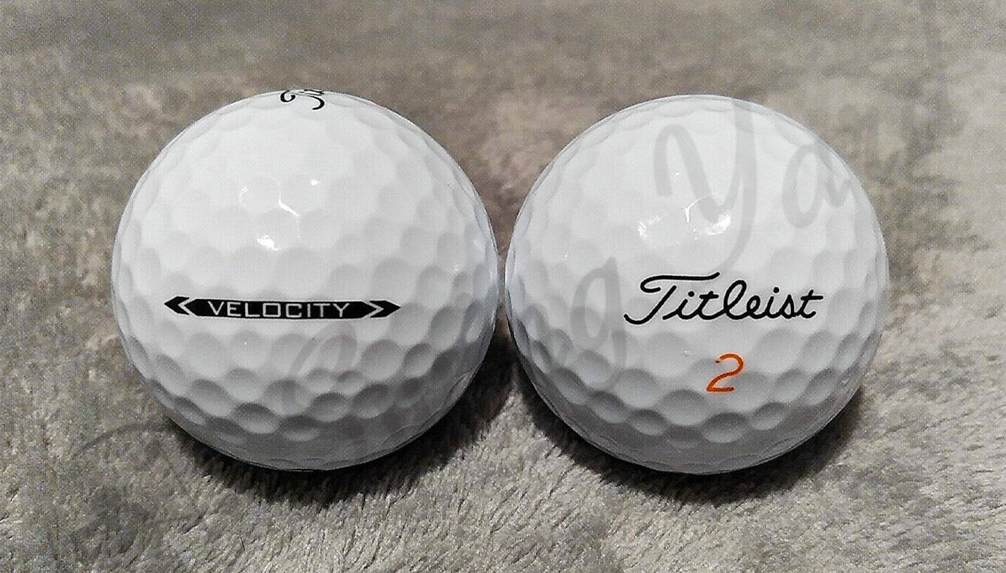 Titleist Velocity golf balls in my living room