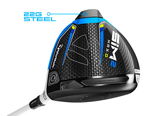 image showing the 22 gram steel weight on the Max D driver