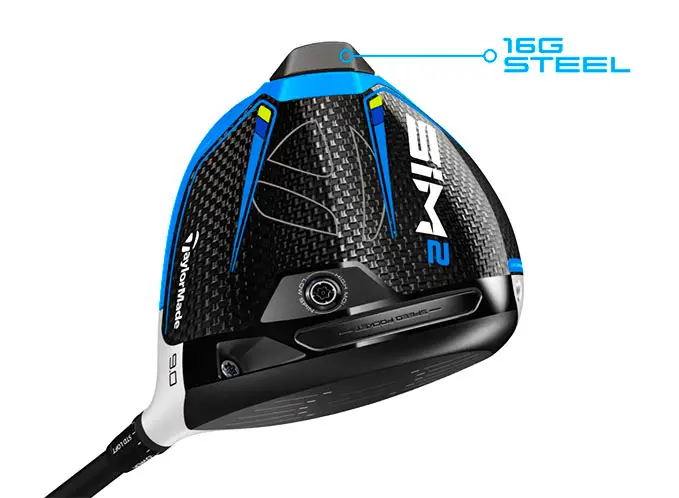 image showing the 16 gram weight on the TaylorMade SIM2 drivers