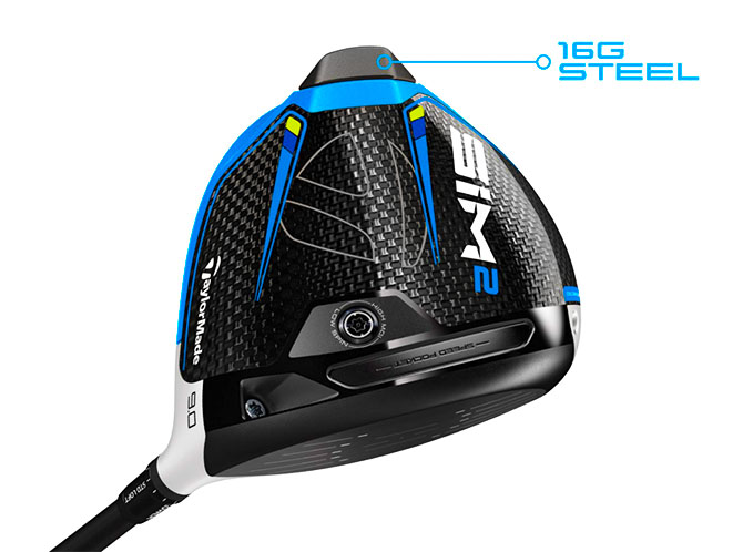 image showing the 16 gram weight on the TaylorMade SIM2 drivers