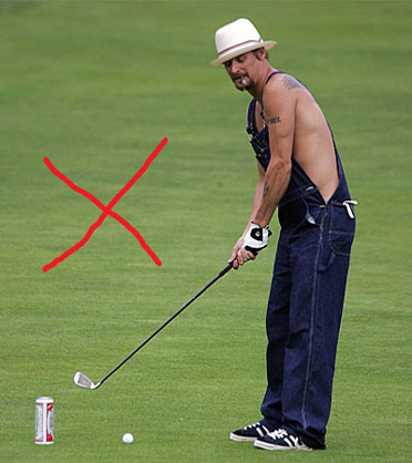 kid rock playing golf