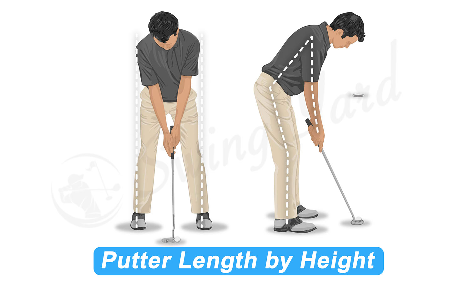 putter length by height stance
