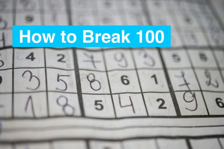golf scorecard which aims to help you break 100 strokes