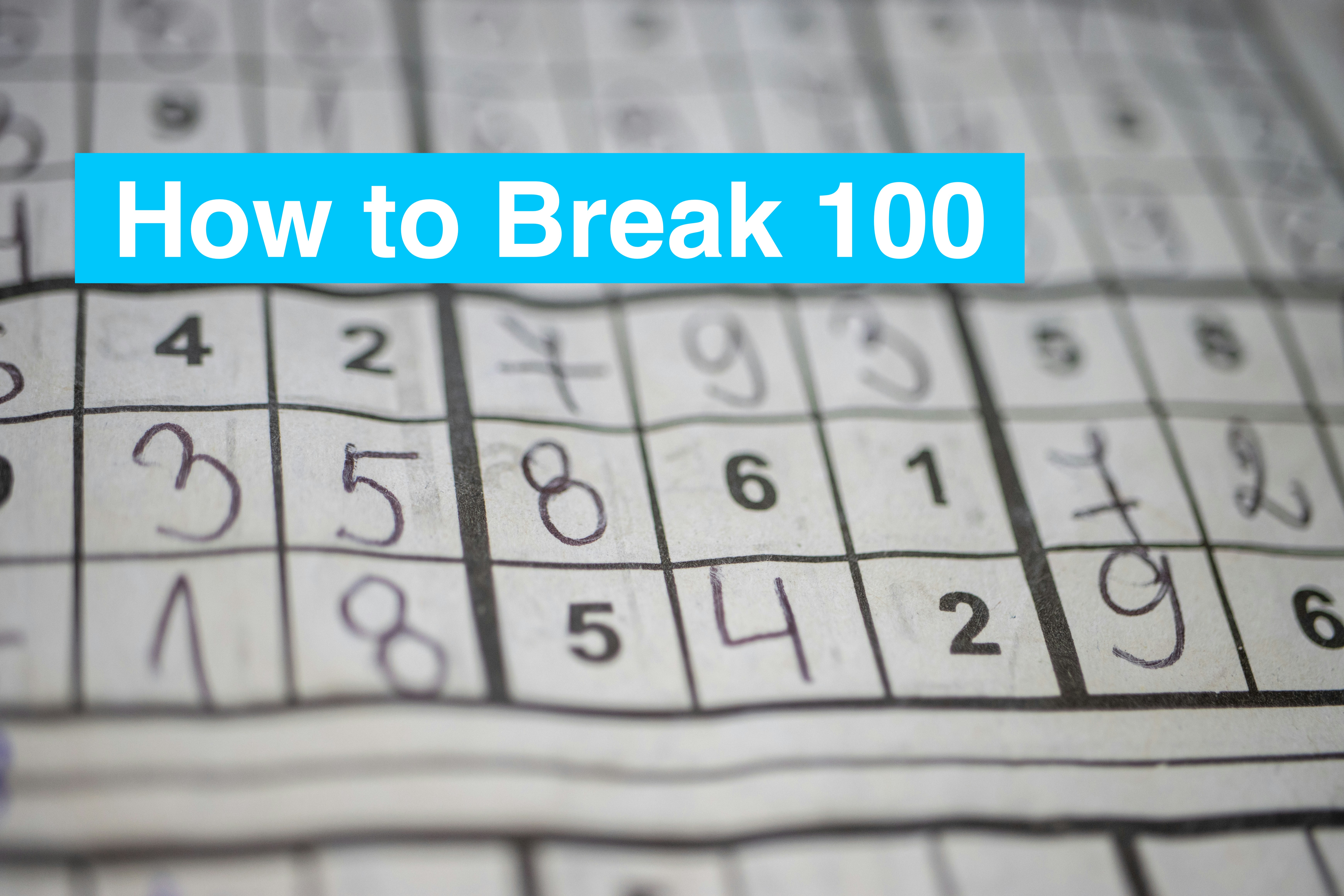 golf scorecard which aims to help you break 100 strokes