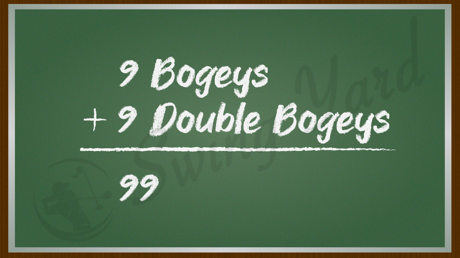 chalkboard adding up bogey and double bogeys