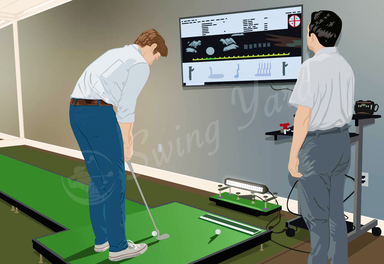 custom fitting at the golf shop